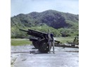 Howard with old artillery from WWII