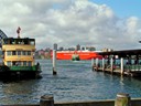 Large Orange car Ferry to Tasmania