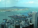 Sky Tower View (Devonport Peninsula and cone of Rangitoto in distance)