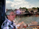 Pat having Lunch Cruise on the Vltava river