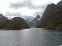 Entering the narrow Trollfjord