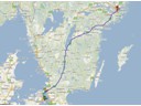 Route from Copenhagen Denmark to Stockholm Sweden