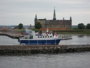 Small Ferry leaving Helsingor, Denmark