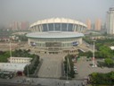 Shanghai Stadium across the road