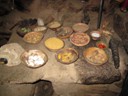 Typical food inside a home in Ollantaytambo