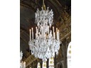 Crystal chandelier in Hall of Mirrors, Chateau de Versailles