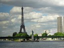 Eiffel tower and statue of Liberty replica