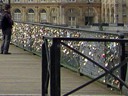 Love Padlocks on Pont des Arts bridge