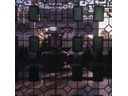 Stain glass in wrought iron gates