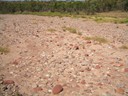 Road is dry river bed
