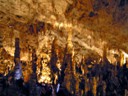 Colorful stalagmites and stalactites