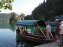 Pletna boat ride across Lake Bled (Howard)