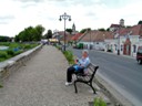 Pat resting along the Danube River