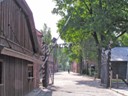 Camp gate bearing the legend Arbeit macht frei &quoteWork will set you Free&quote Auschwitz I