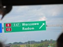 Entering Warsaw, Poland