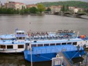 Cruise boats on the Vltava river