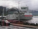 Crossing Gullesfjord by ferry on Hinnoya Island