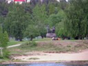 Statue in Park by river Ounasjoki