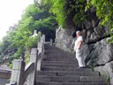 Pat climbing Fubo Hill