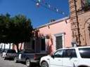 Casa Encantada Entrance-Pink building, Casa De Los Tesoros Hotel, Alamos