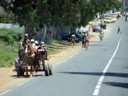 Busy Local Traffic as we enter small Village