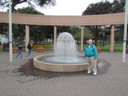 Pat by Fountain at Kennedy Park, Lima (Pat)