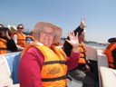 Pat on Ballestas Islands tour boat, Paracas