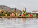 Village on one of the Uros Islands