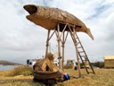 Totora reed watch tower