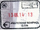 Exit Passport Stamp-Schiphol Airport, Amsterdam, Netherlands