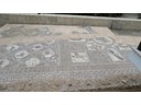 Mosaic floors outside, Delphi Archaeological Museum